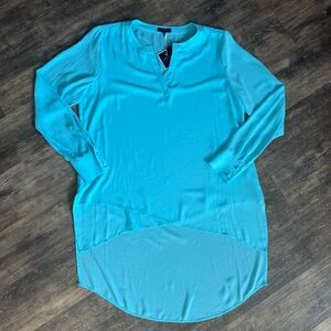 Kaari Blue Turquoise Long Sleeve Top